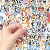 Official Bluey 80–160pc Sticker Pack — Waterproof Vinyl Stickers (Bluey & Friends)